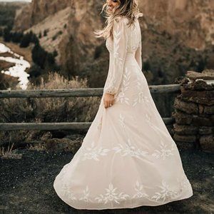 BHLDN Belize Wedding Dress - Bohemian Embroidered, Anthropologie, BHLDN